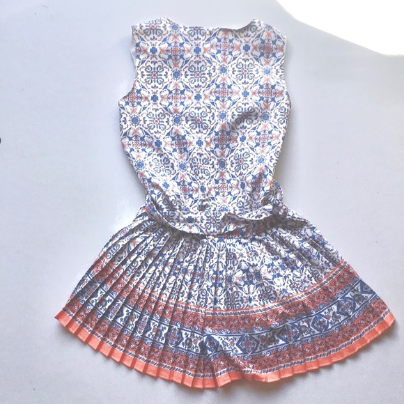 Mayoral Orange and blue jumpsuit perfect condition size 6 medallion print - Picture 1 of 1